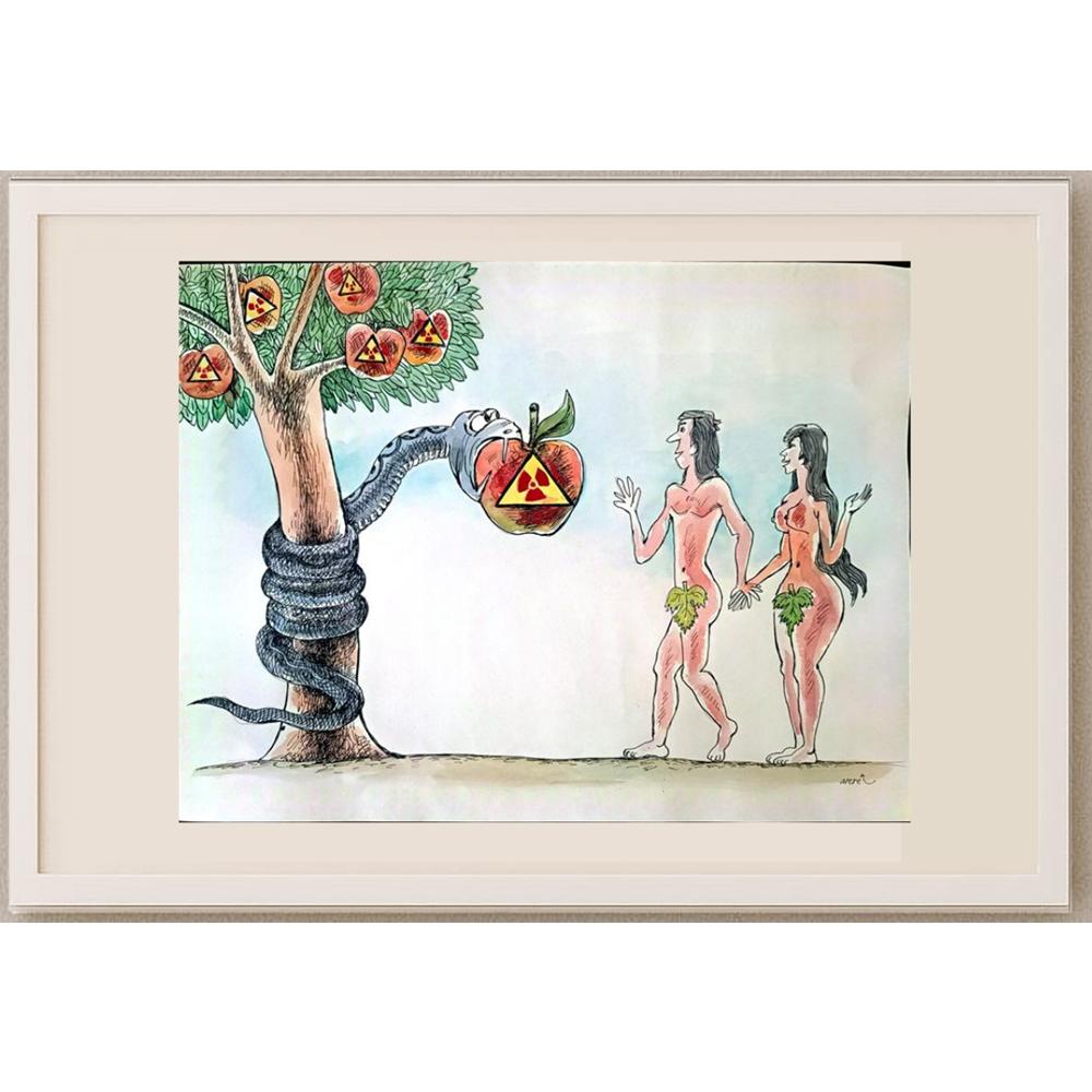 Meret Klıçev 50x35cm Orijinal Karikatür BOD02544