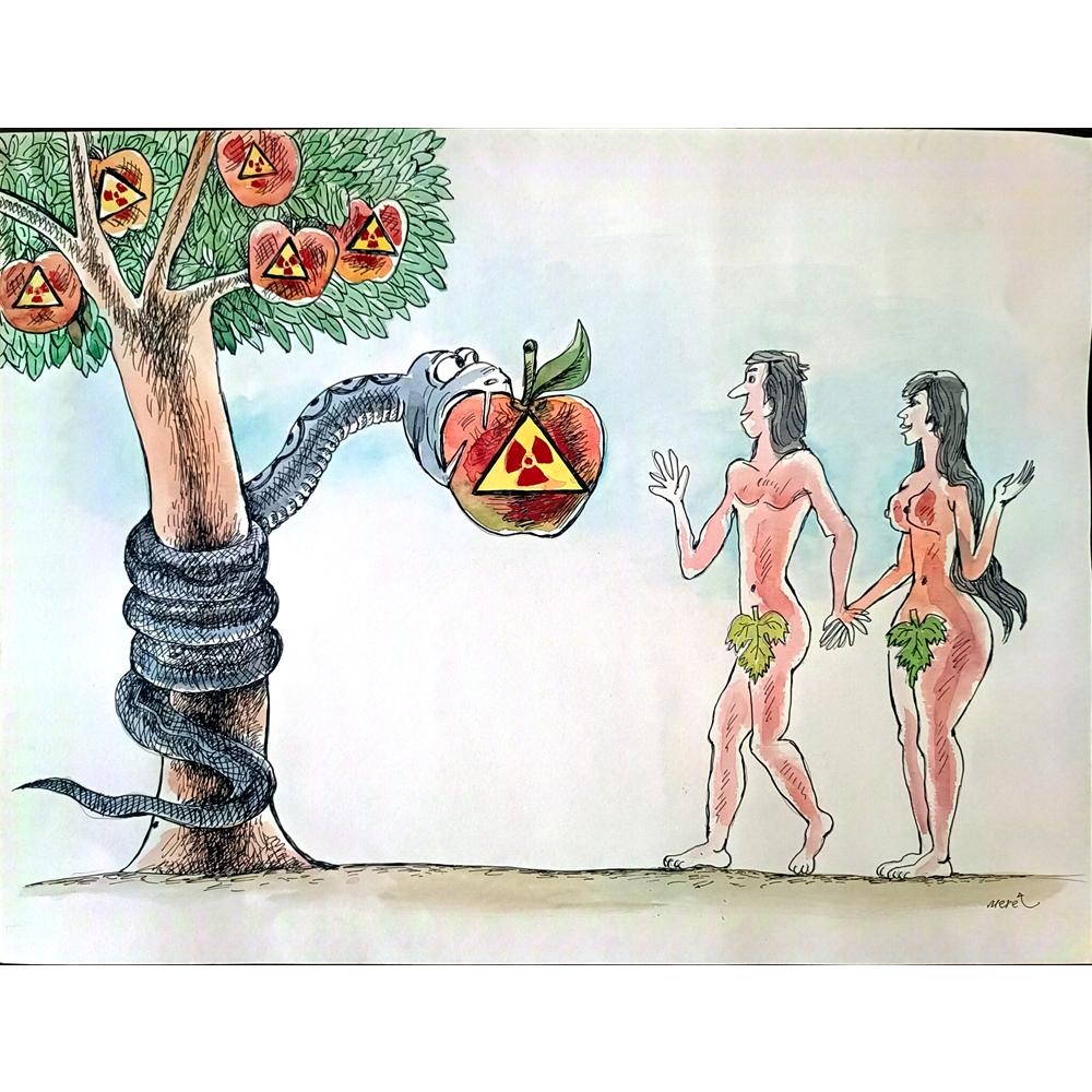 Meret Klıçev 50x35cm Orijinal Karikatür BOD02544