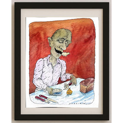 Yusup Shakirov 31x24cm Orijinal Karikatür BOD02546