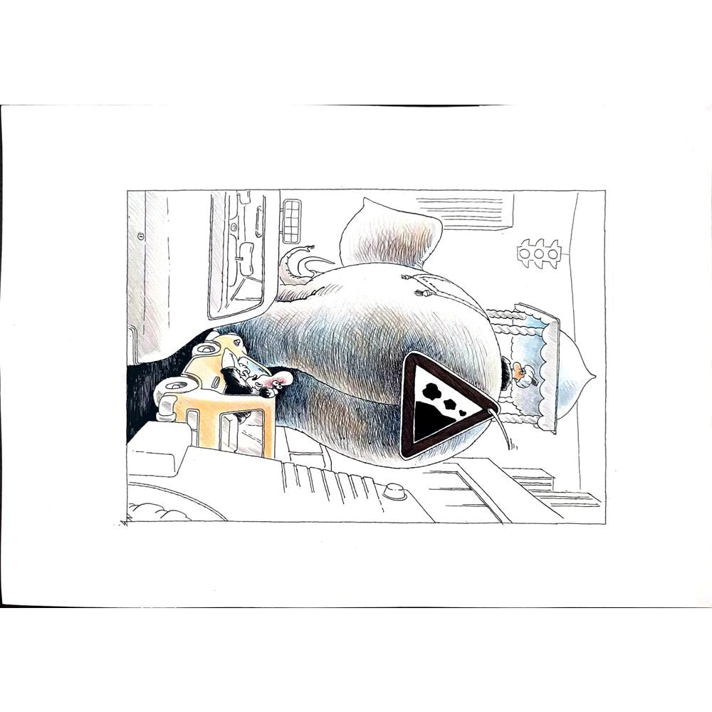Muromtsev Vyacheslav 43x30cm Orijinal Karikatür BOD02548