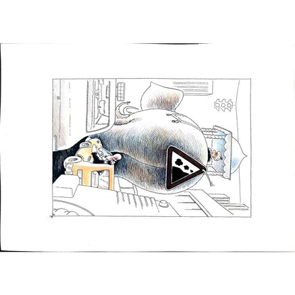 Muromtsev Vyacheslav 43x30cm Orijinal Karikatür BOD02548
