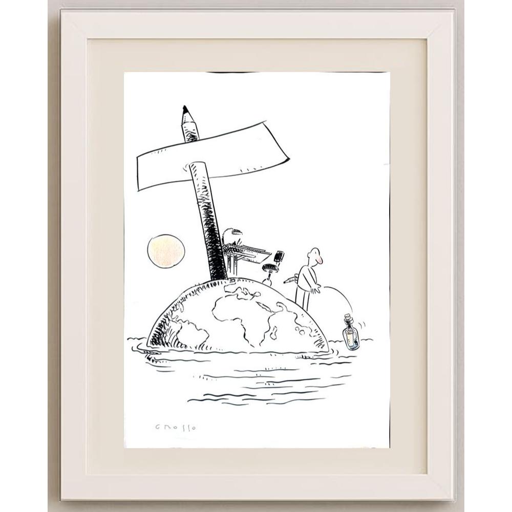 Eduardo Ferreria Grosso 50x35cm Orijinal Karikatür BOD02550