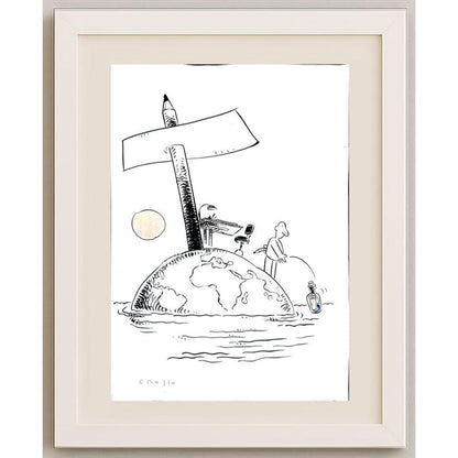 Eduardo Ferreria Grosso 50x35cm Orijinal Karikatür BOD02550