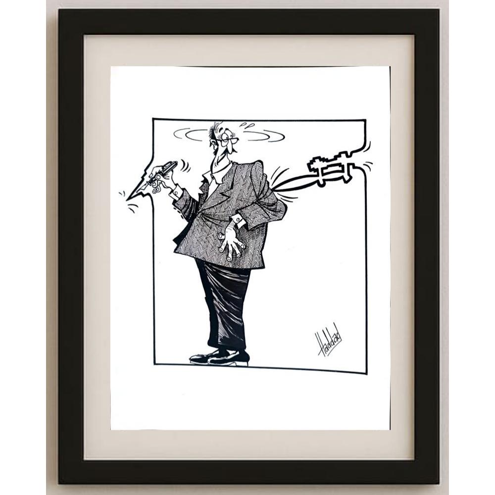 Habib Haddad 35x25cm Orijinal Karikatür BOD02552