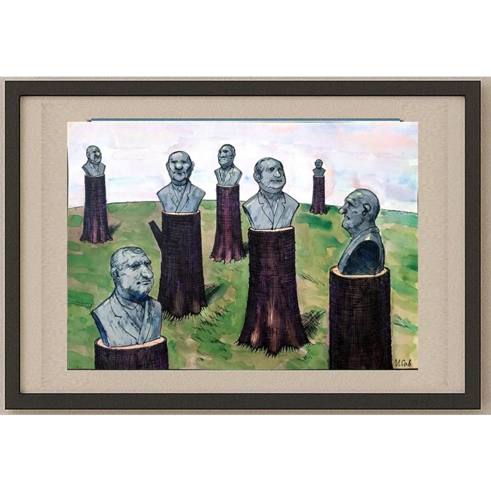 Ilian Savkov 43x30cm Orijinal Karikatür BOD02556