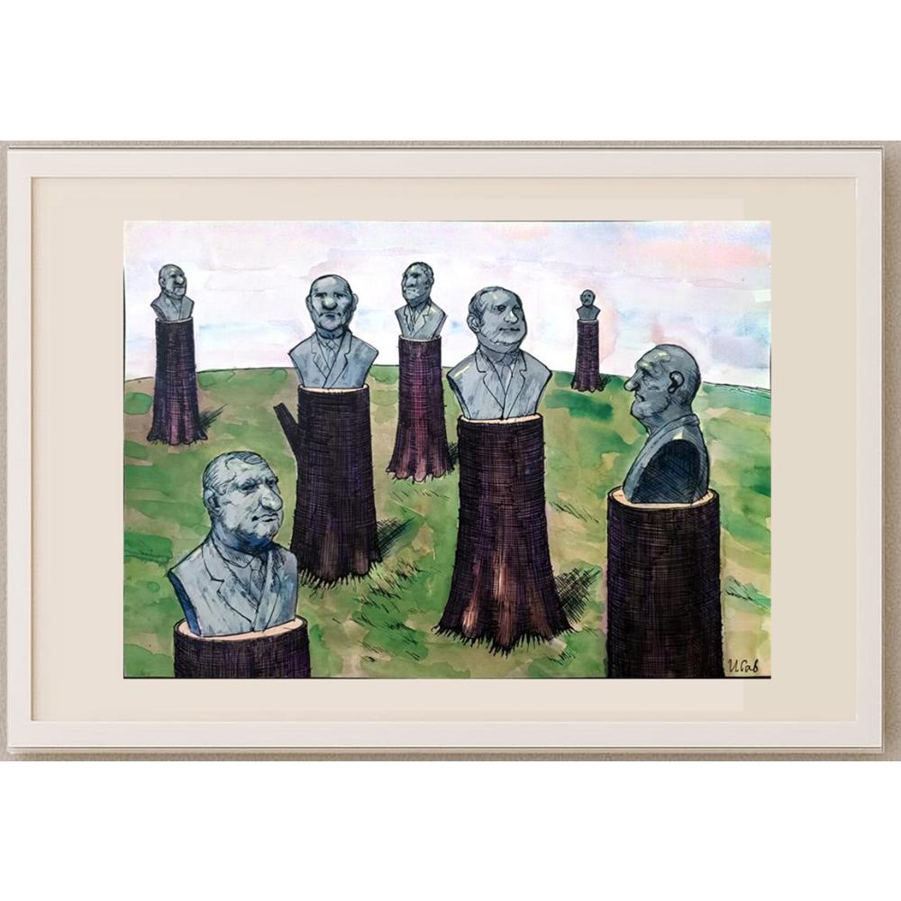 Ilian Savkov 43x30cm Orijinal Karikatür BOD02556
