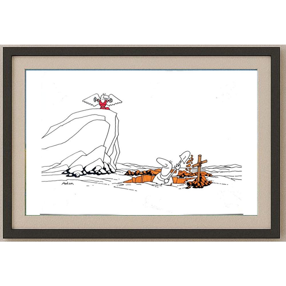 Anton Kotreba 43x30cm Orijinal Karikatür BOD02557