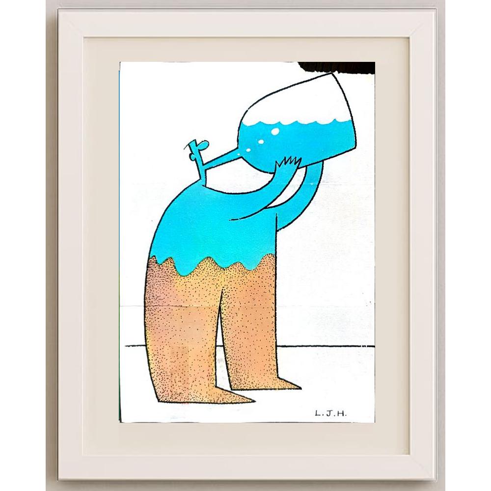 Li Jinghua 29x21cm Orijinal Karikatür BOD02563