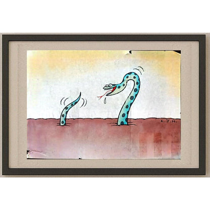 Li Jinghua 29x21cm Orijinal Karikatür BOD02565