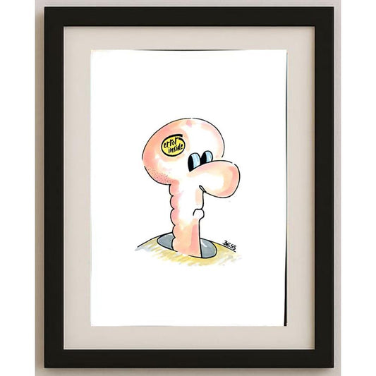 Winfried Besslich 29x21cm Orijinal Karikatür BOD02574