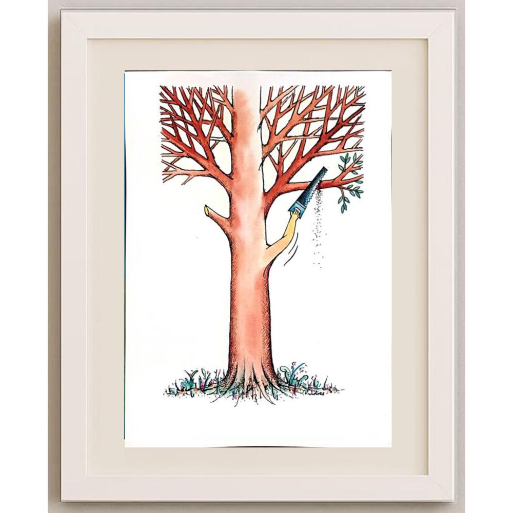 Vladimiras Beresniovas 29x21cm Orijinal Karikatür BOD02584