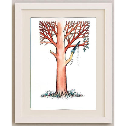 Vladimiras Beresniovas 29x21cm Orijinal Karikatür BOD02584