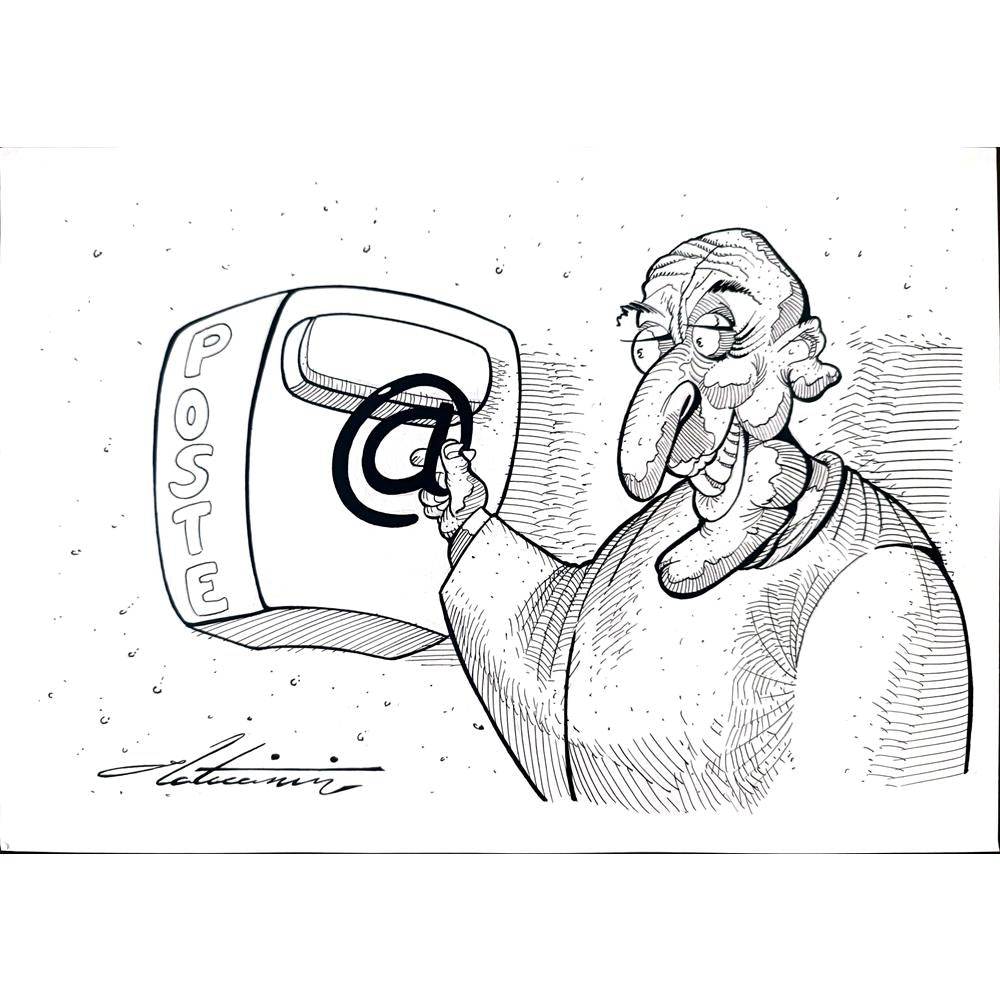 Zoran Zlaticanin 29x21cm Orijinal Karikatür BOD02587