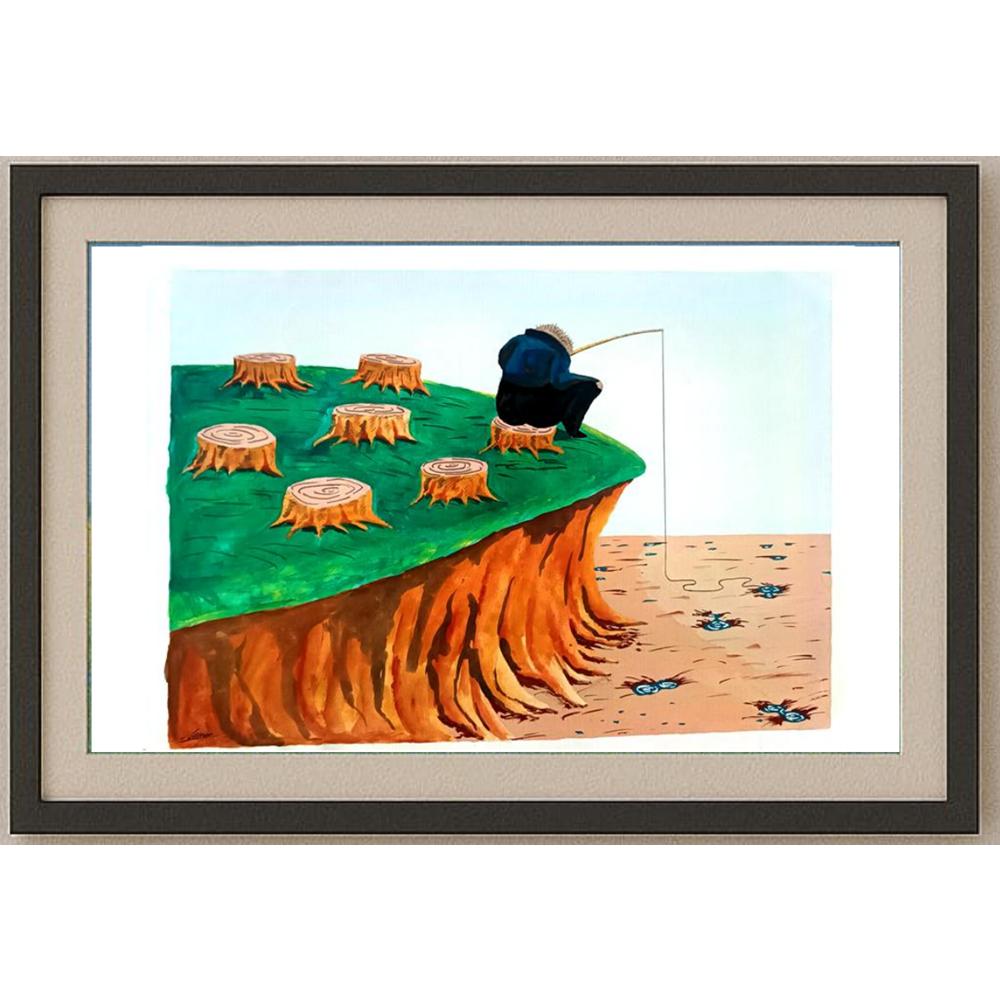 Rahardi Handining 29x21cm Orijinal Karikatür BOD02589