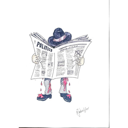 Miroslav Jakovljev 29x21cm Orijinal Karikatür BOD02590