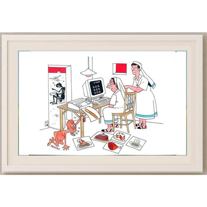 Mendiguren Tarres Luis 29x21cm Orijinal Karikatür BOD02593