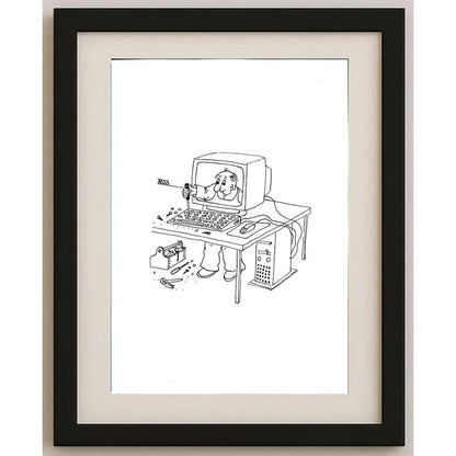 Winfried Besslich 29x21cm Orijinal Karikatür BOD02598