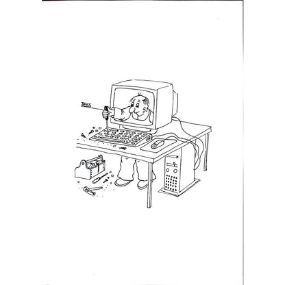 Winfried Besslich 29x21cm Orijinal Karikatür BOD02598