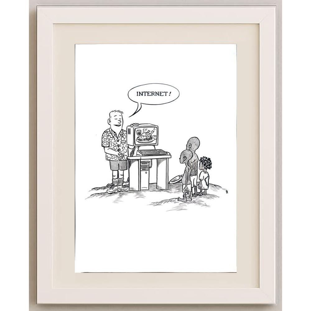 Renato Bruno 29x21cm Orijinal Karikatür BOD02599