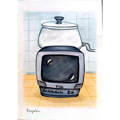 Igor Revyakin 29x21cm Orijinal Karikatür BOD02602