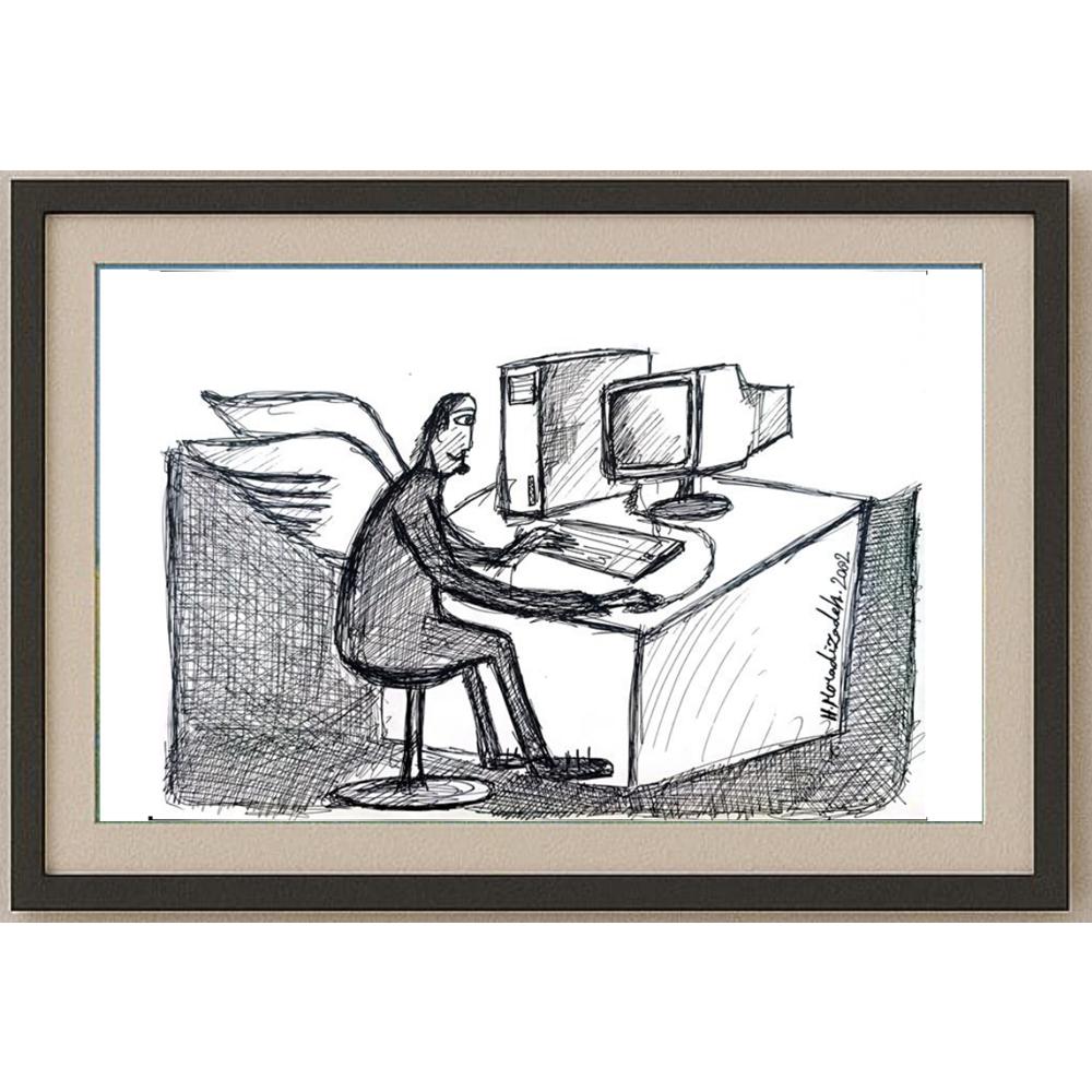 Moradizadeh 29x21cm Orijinal Karikatür BOD02603