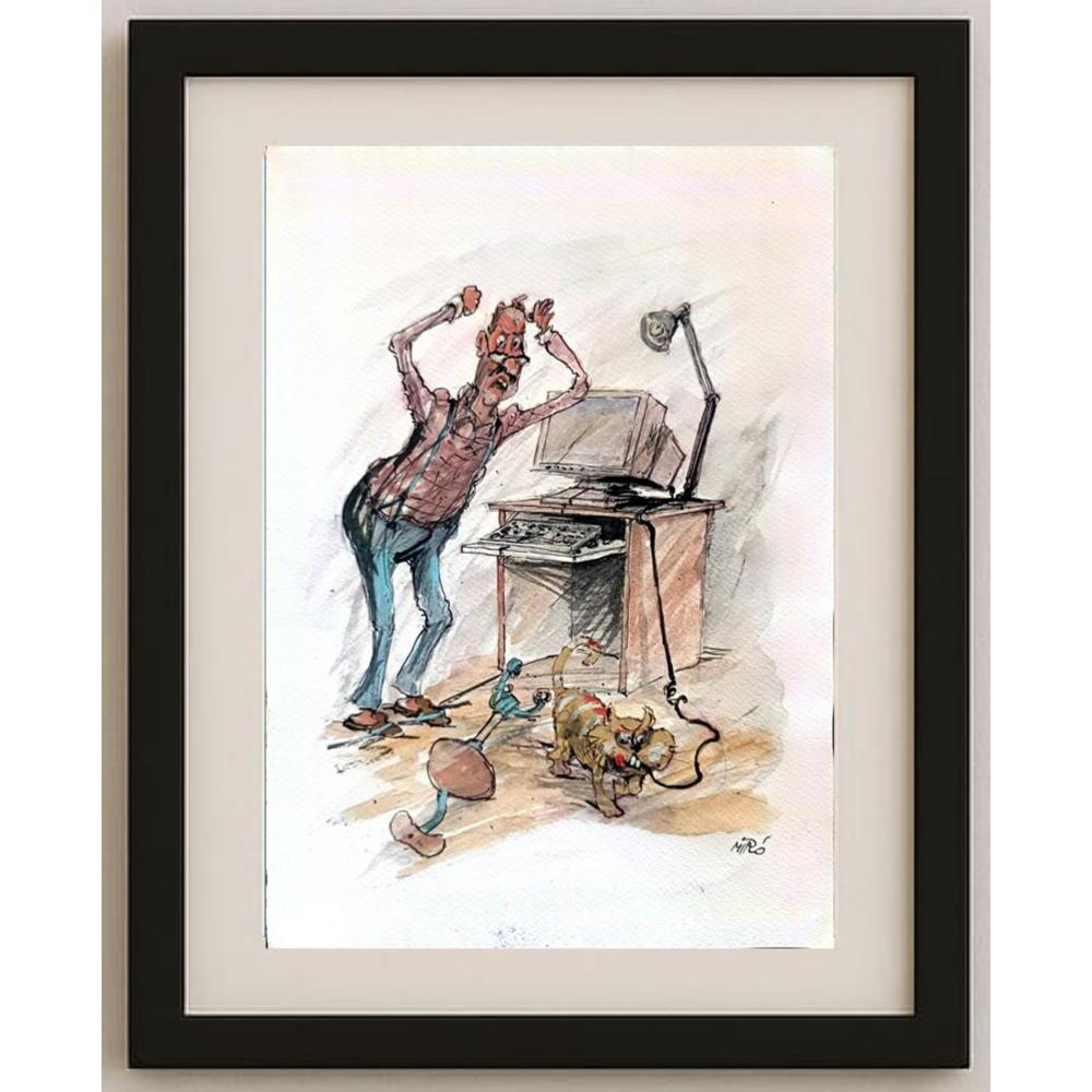 Georgijevski Miroslav 35x25cm Orijinal Karikatür BOD02606