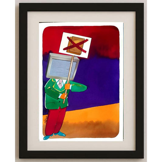 Waleed Naif Mohammed 29x21cm Orijinal Karikatür BOD02607