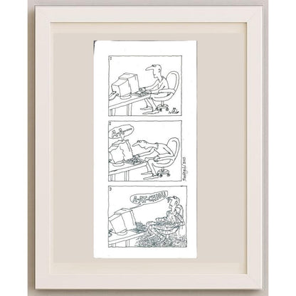 Sadeghi Saeed 43x21cm Orijinal Karikatür BOD02608