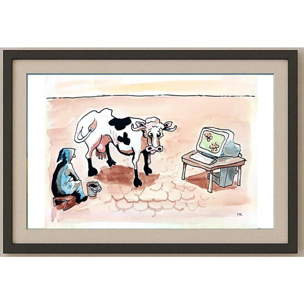Milivoj Kostic 29x21cm Orijinal Karikatür BOD02611