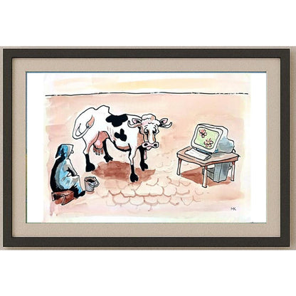 Milivoj Kostic 29x21cm Orijinal Karikatür BOD02611