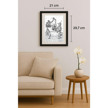 Porumbita Mihaita 29x21cm Orijinal Karikatür BOD02612