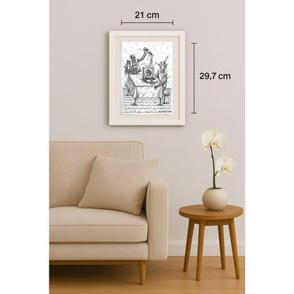 Porumbita Mihaita 29x21cm Orijinal Karikatür BOD02612
