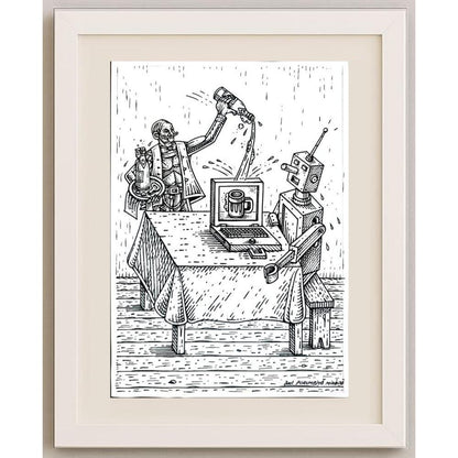 Porumbita Mihaita 29x21cm Orijinal Karikatür BOD02612