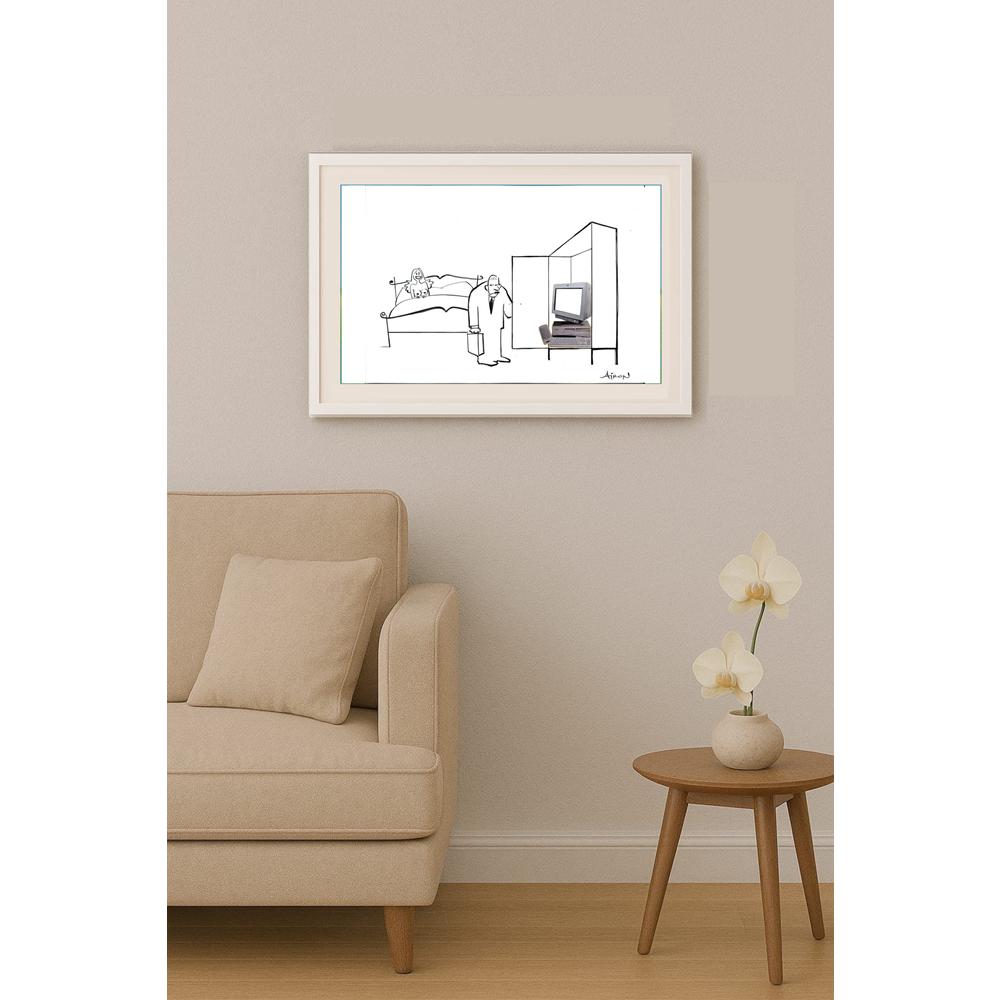 Airon Barretode Lacerda 43x30cm Orijinal Karikatür BOD02613