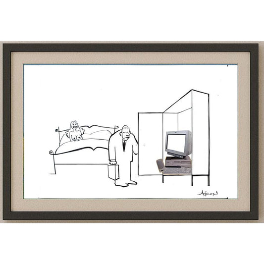 Airon Barretode Lacerda 43x30cm Orijinal Karikatür BOD02613