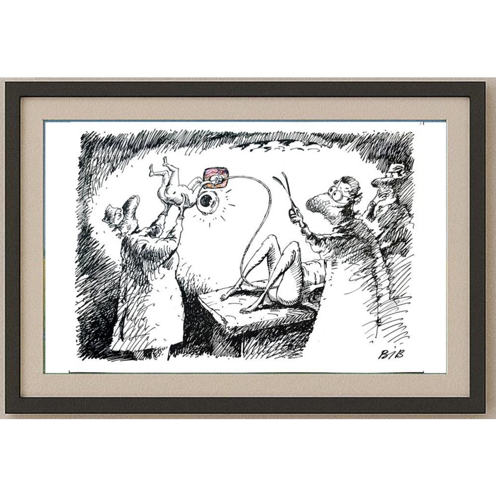 Viacheslav Bibishev 43x30cm Orijinal Karikatür BOD02615