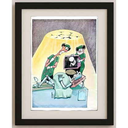 Abdolazehra Aziz Salehi 43x30cm Orijinal Karikatür BOD02616