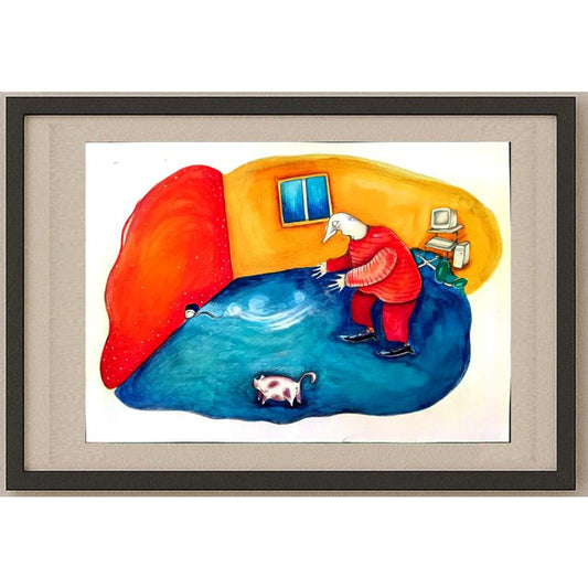 Malgorzata Gnys Wysocka 43x30cm Orijinal Karikatür BOD02619