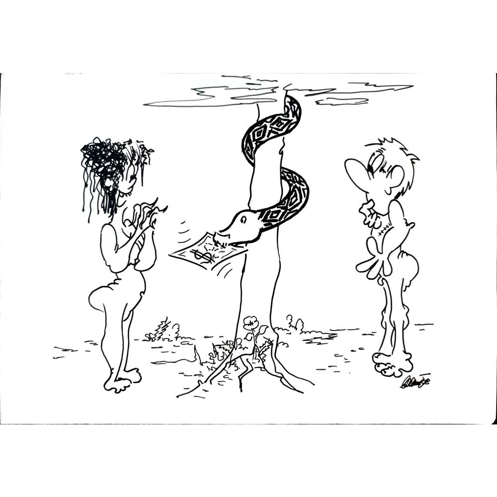 Branko Premuzic 29x21cm Orijinal Karikatür BOD02620