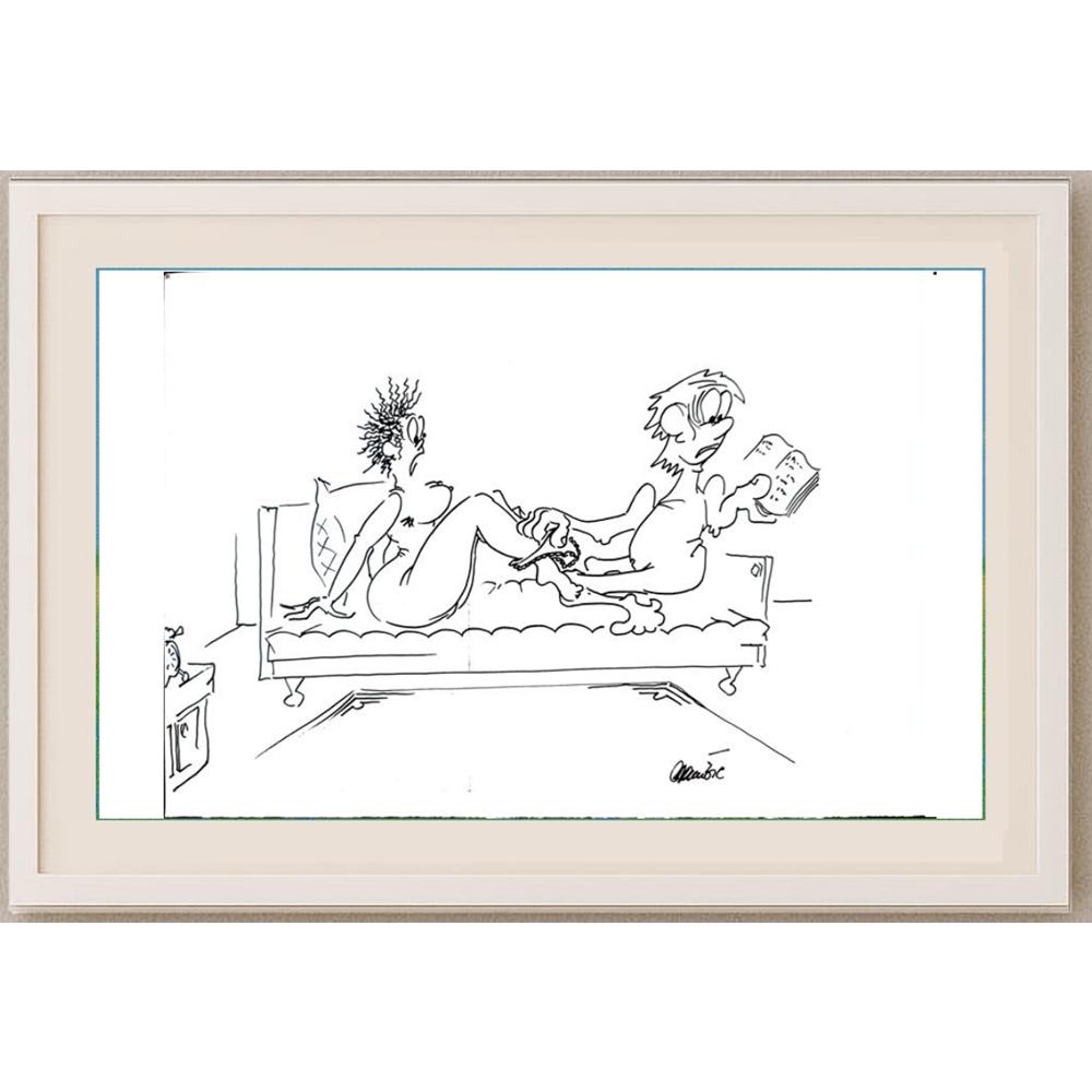 Branko Premuzic 29x21cm Orijinal Karikatür BOD02621