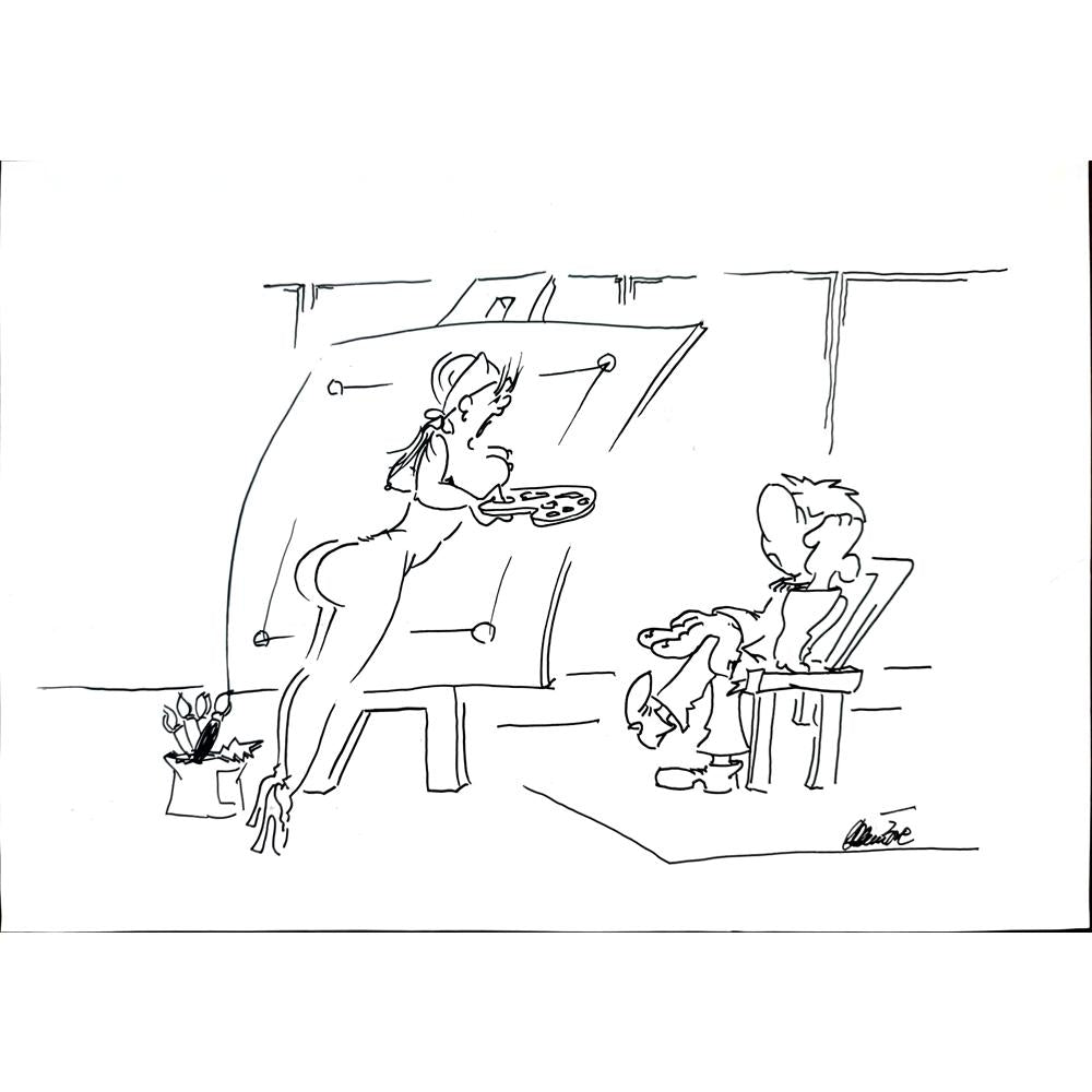 Branko Premuzic 29x21cm Orijinal Karikatür BOD02622
