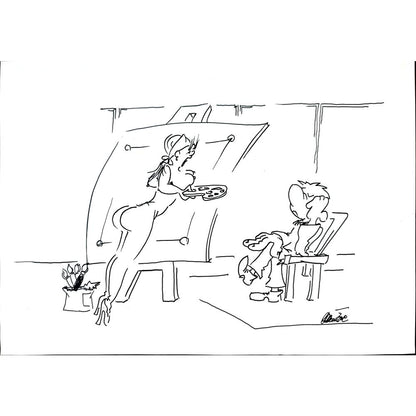 Branko Premuzic 29x21cm Orijinal Karikatür BOD02622