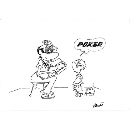 Branko Premuzic 29x21cm Orijinal Karikatür BOD02624