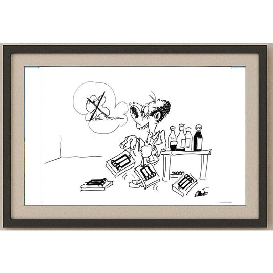 Branko Premuzic 29x21cm Orijinal Karikatür BOD02625