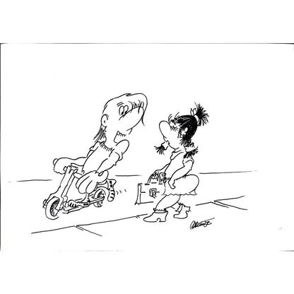 Branko Premuzic 29x21cm Orijinal Karikatür BOD02628