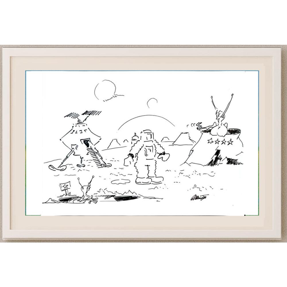 Branko Premuzic 29x21cm Orijinal Karikatür BOD02630