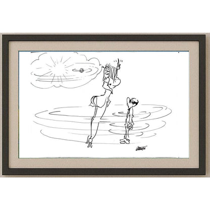 Branko Premuzic 29x21cm Orijinal Karikatür BOD02632