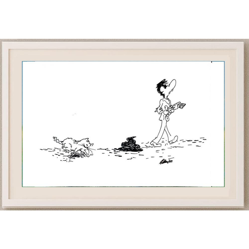 Branko Premuzic 29x21cm Orijinal Karikatür BOD02633