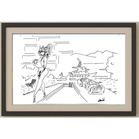 Branko Premuzic 29x21cm Orijinal Karikatür BOD02634