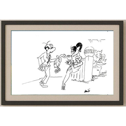 Branko Premuzic 29x21cm Orijinal Karikatür BOD02639